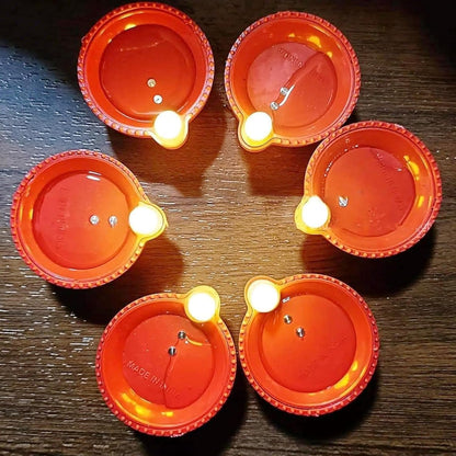 Ambient LED Water Sensor Diyas – Elegant Plastic Design with Radiant Glow