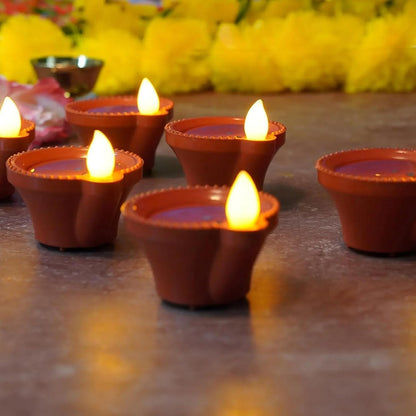Ambient LED Water Sensor Diyas – Elegant Plastic Design with Radiant Glow